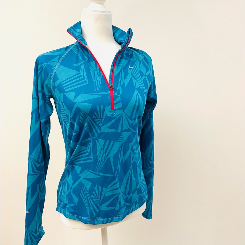 Nike Dri-Fit Long Sleeve Running top with Zipper Neck
